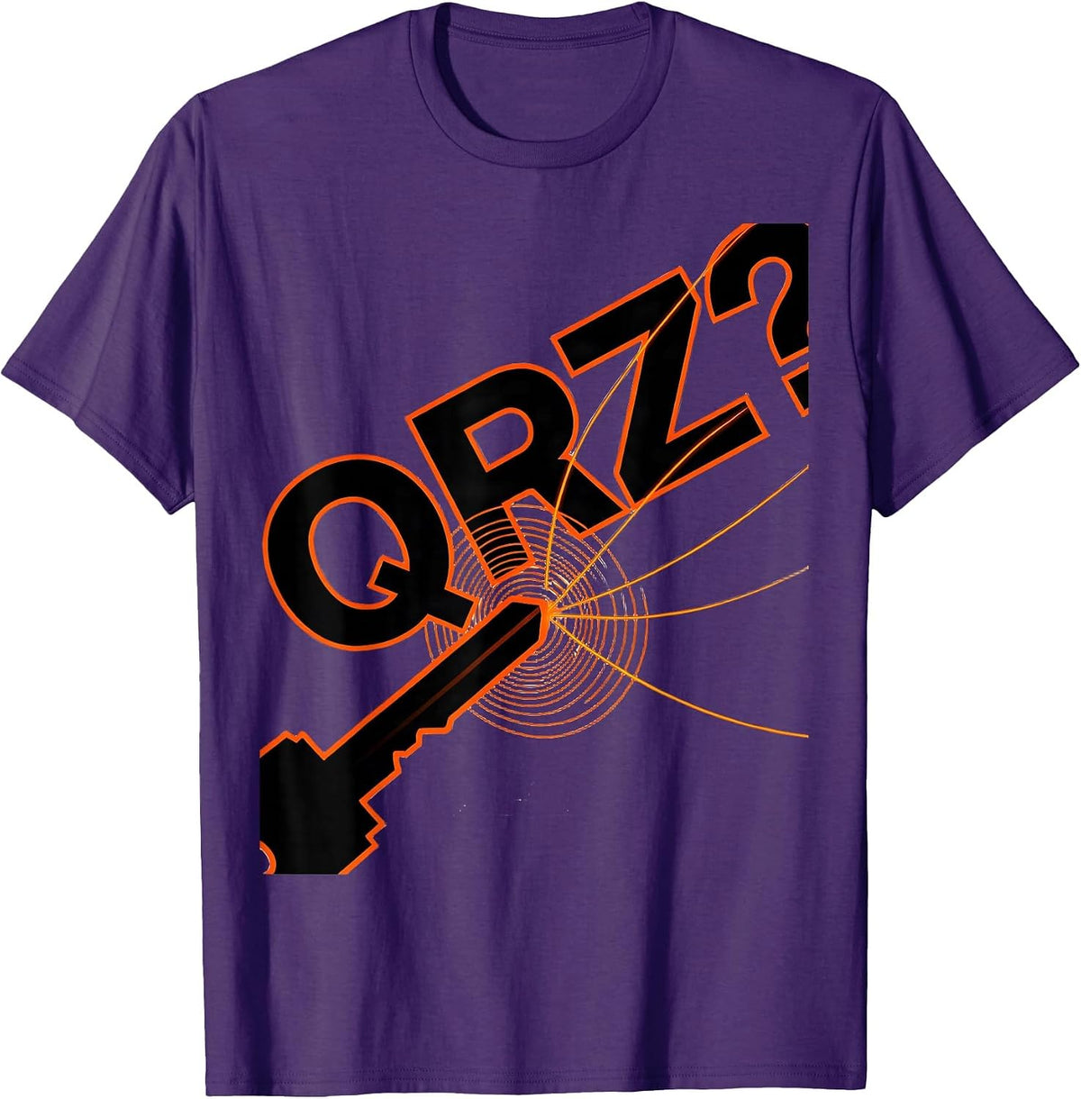 QRZ? Funny Ham Radio Operator Amateur Radio Enthusiast T-Shirt - Purple