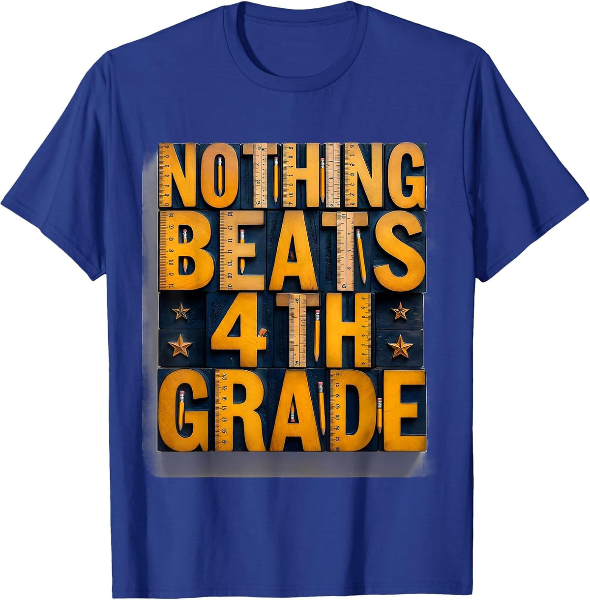 Nothing Beats 4th Grade Funny Back to School Teacher Kid T-Shirt - Royal Blue