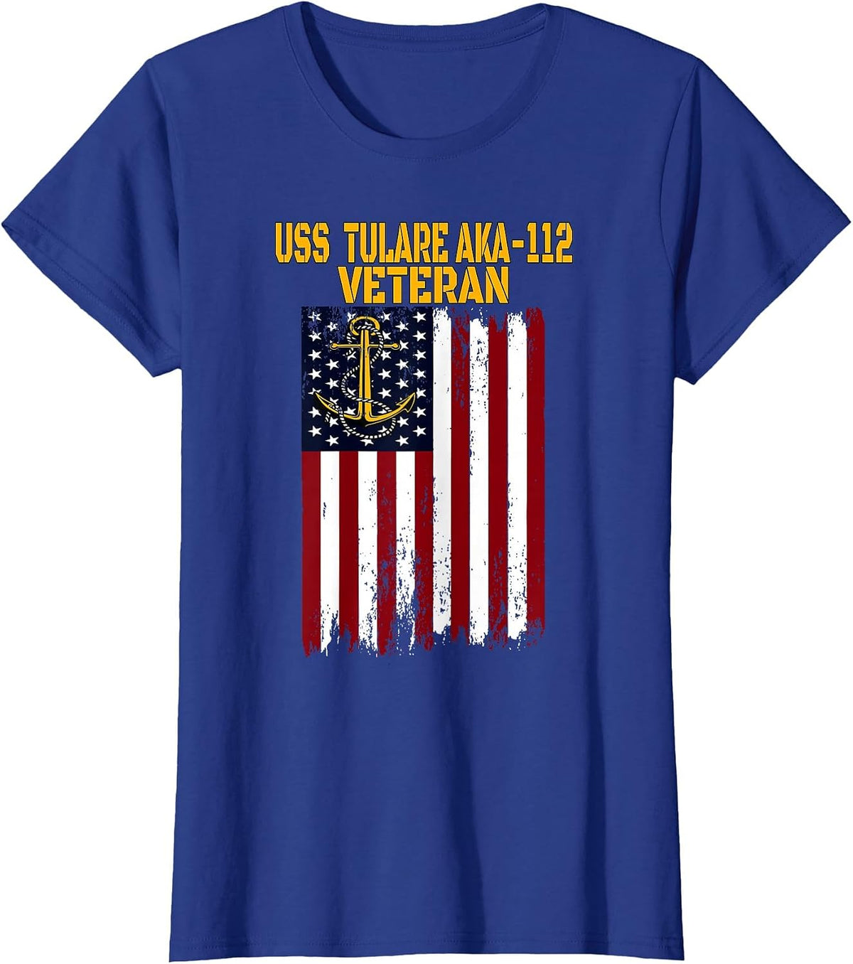 USS Tulare AKA-112 LKA-112 Amphibious Cargo Ship Veteran Day T-Shirt - Royal Blue