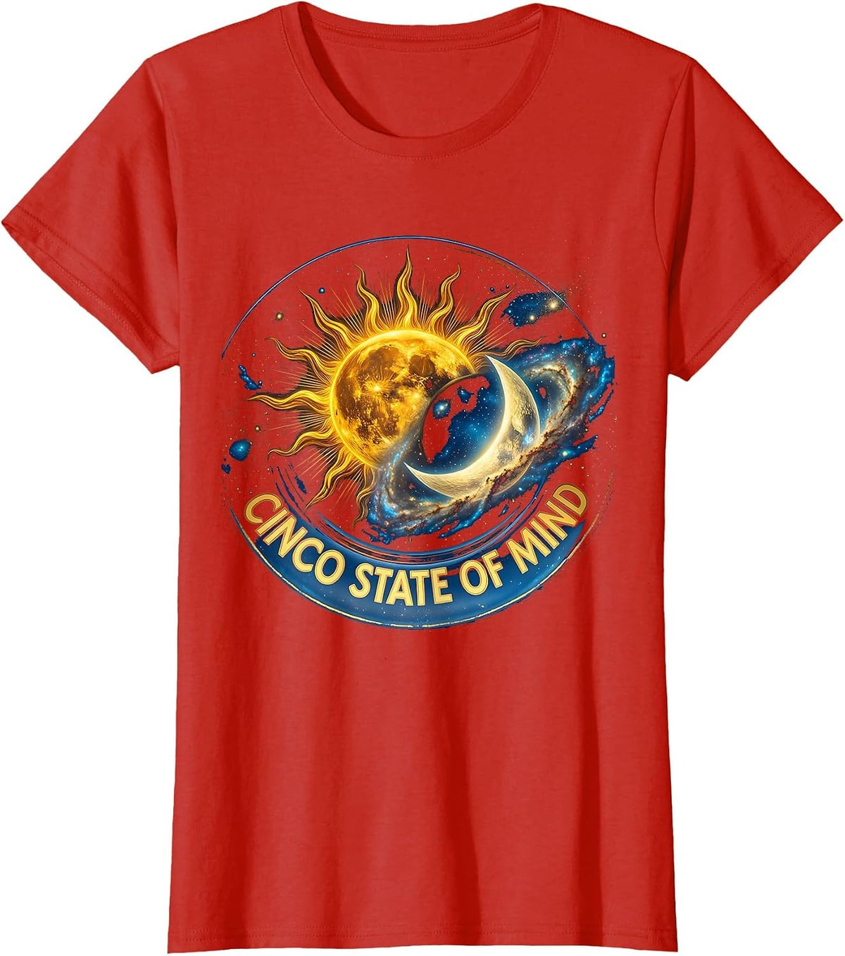 Cinco State of Mind Cinco de Mayo Design T-Shirt - Red