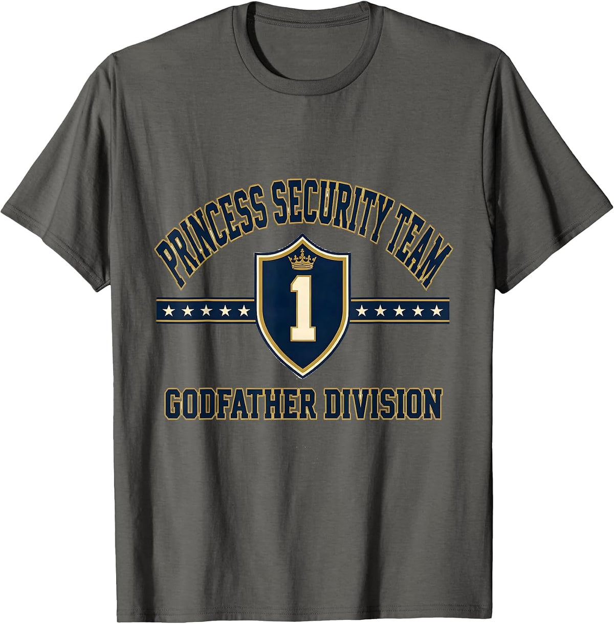 Men's Princess Security Team Godfather Division Family T-Shirt - Asphalt Grey