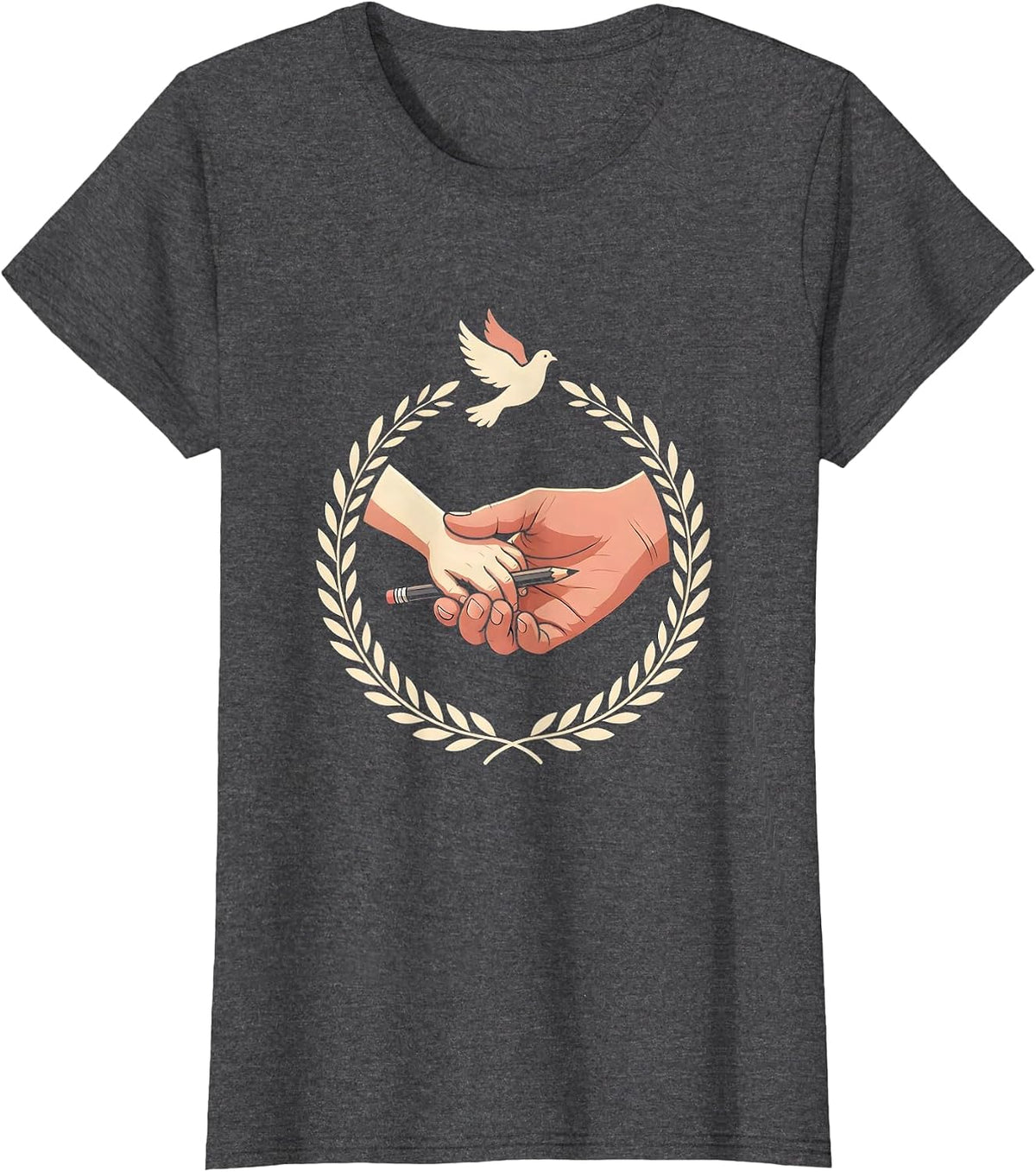 Women's Paraprofessional Teacher's Aide Guiding Student Art T-Shirt - Dark Heather Grey