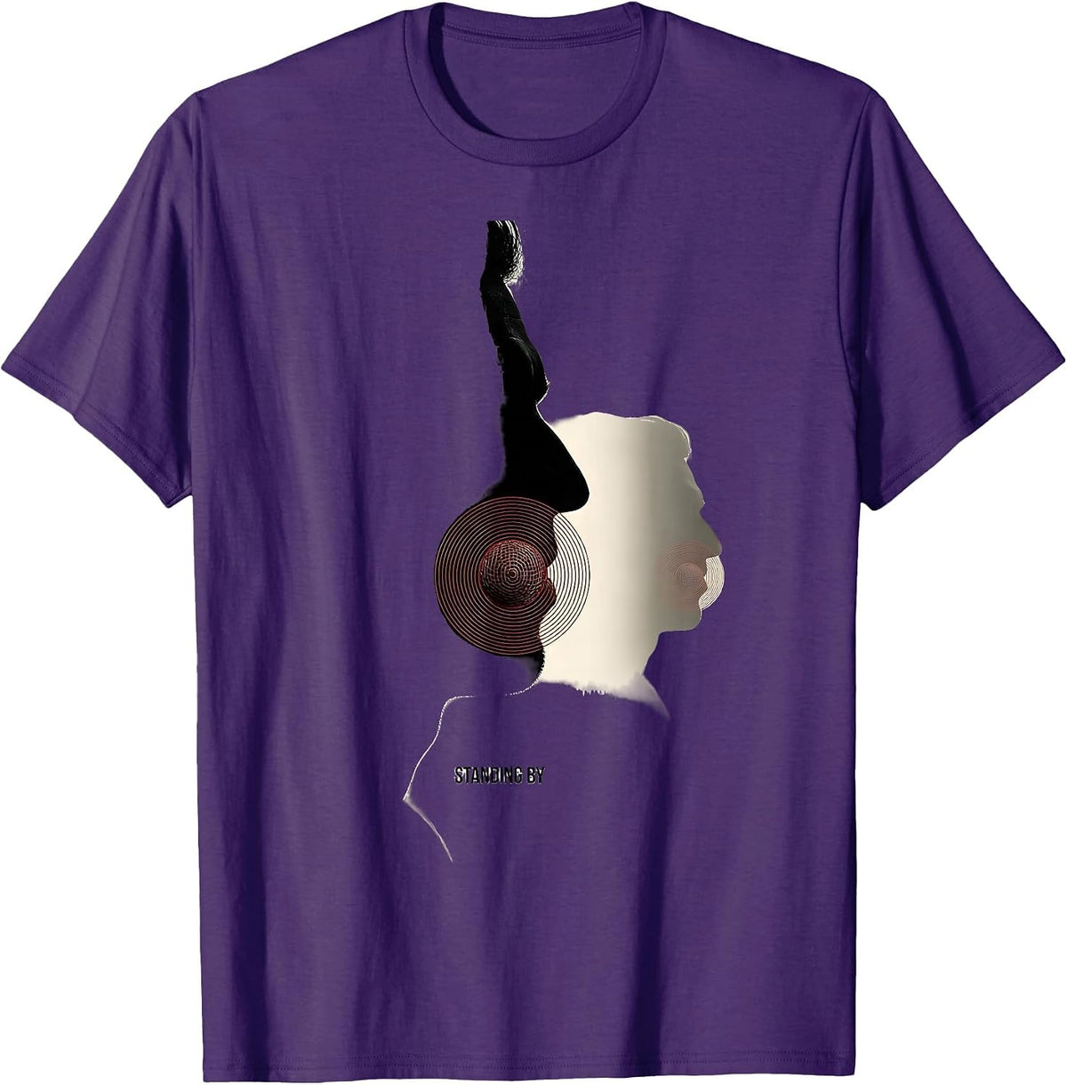 Standing By Funny Ham Radio Operator Hobbyist Humor T-Shirt - Purple