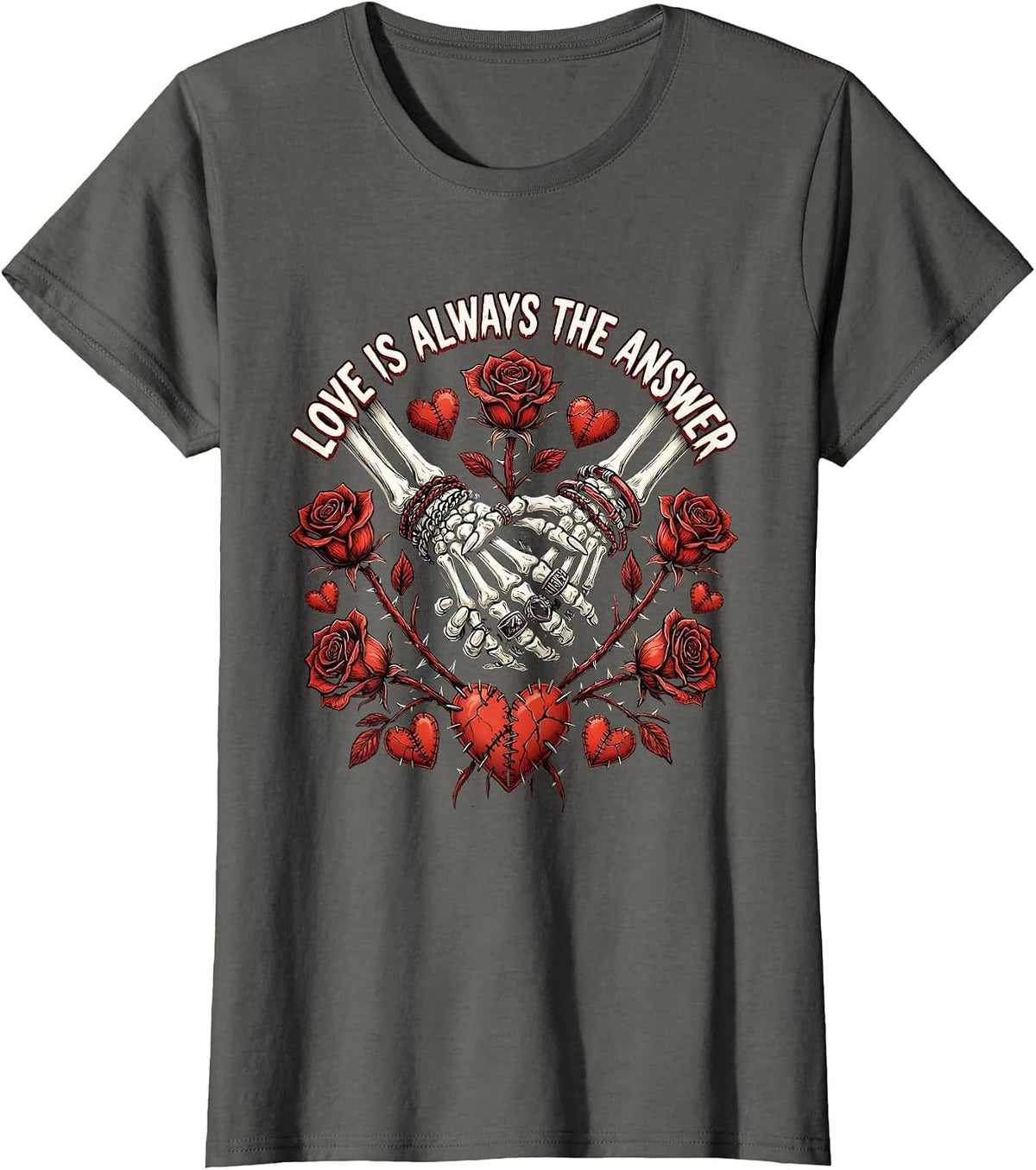 Women's Love Is Always The Answer Pride Design T-Shirt - Asphalt Grey