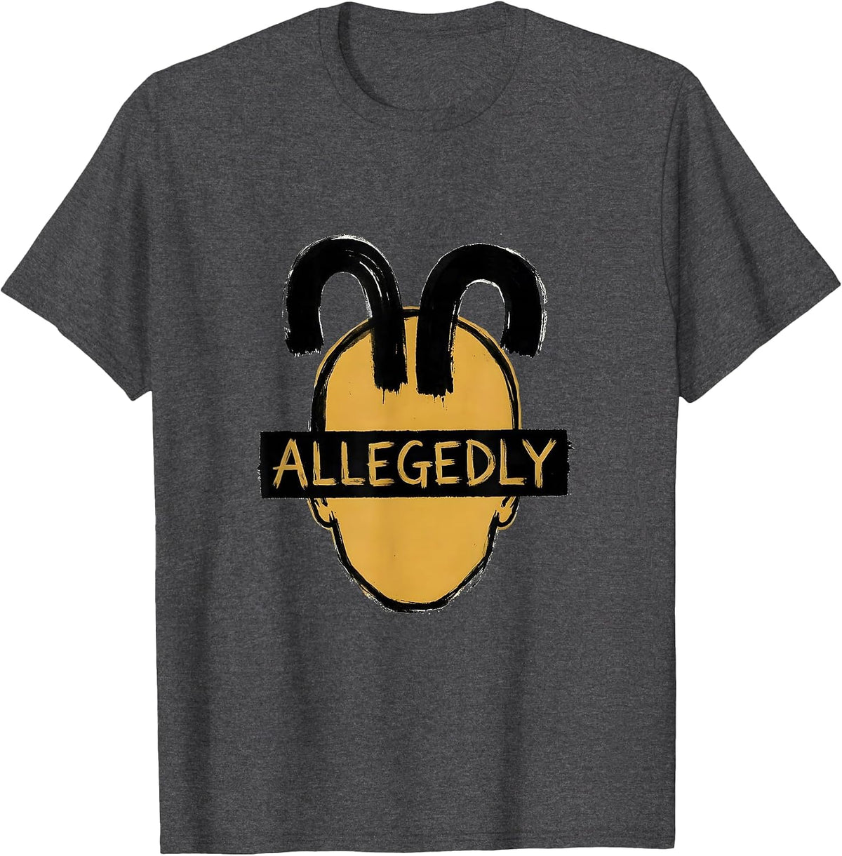 Men's Allegedly Funny Grammar Police Punctuation Humor English T-Shirt - Dark Heather Grey