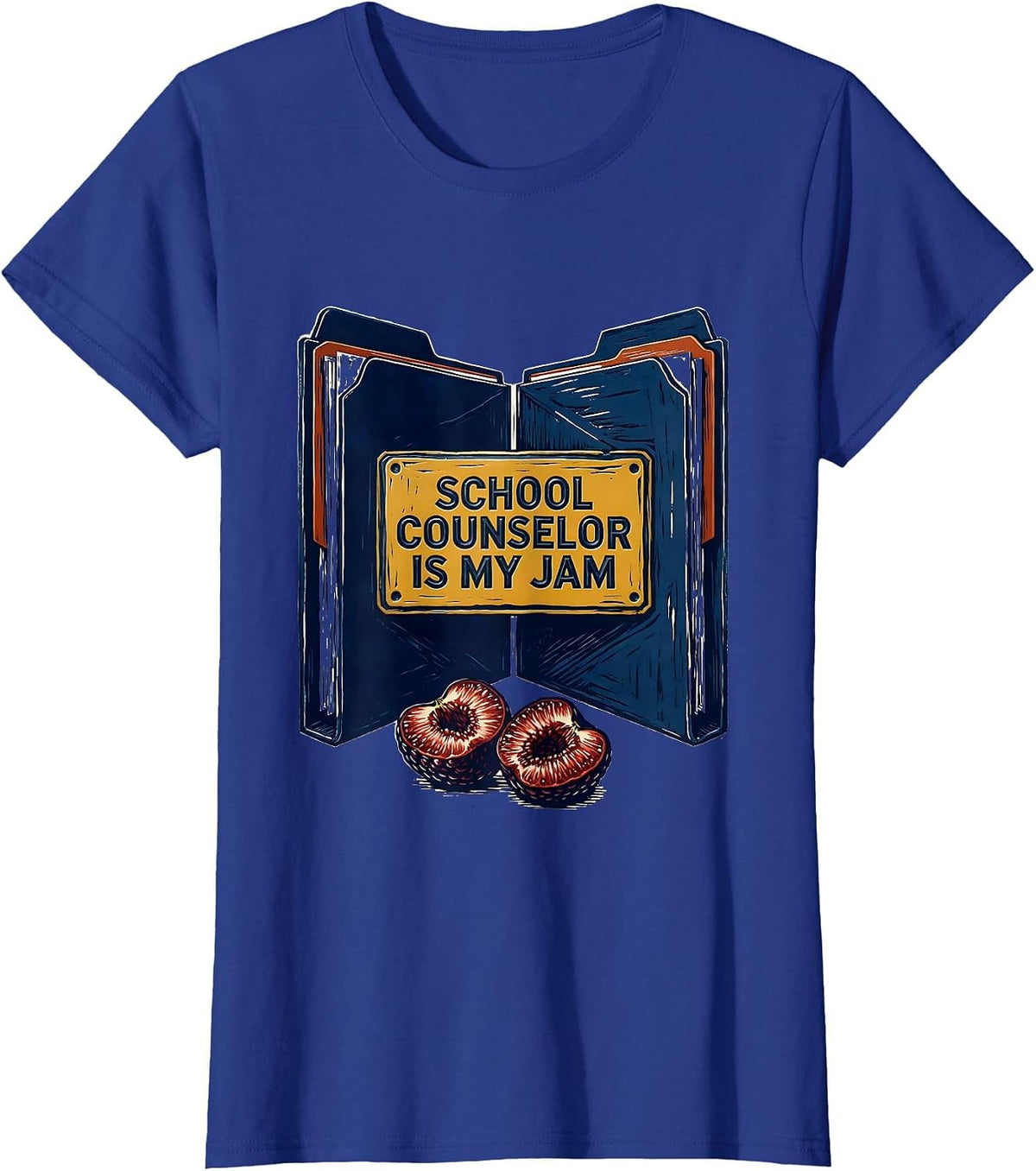 Women's School Counselor Is My Jam Funny School Psychologist Staff T-Shirt - Royal Blue