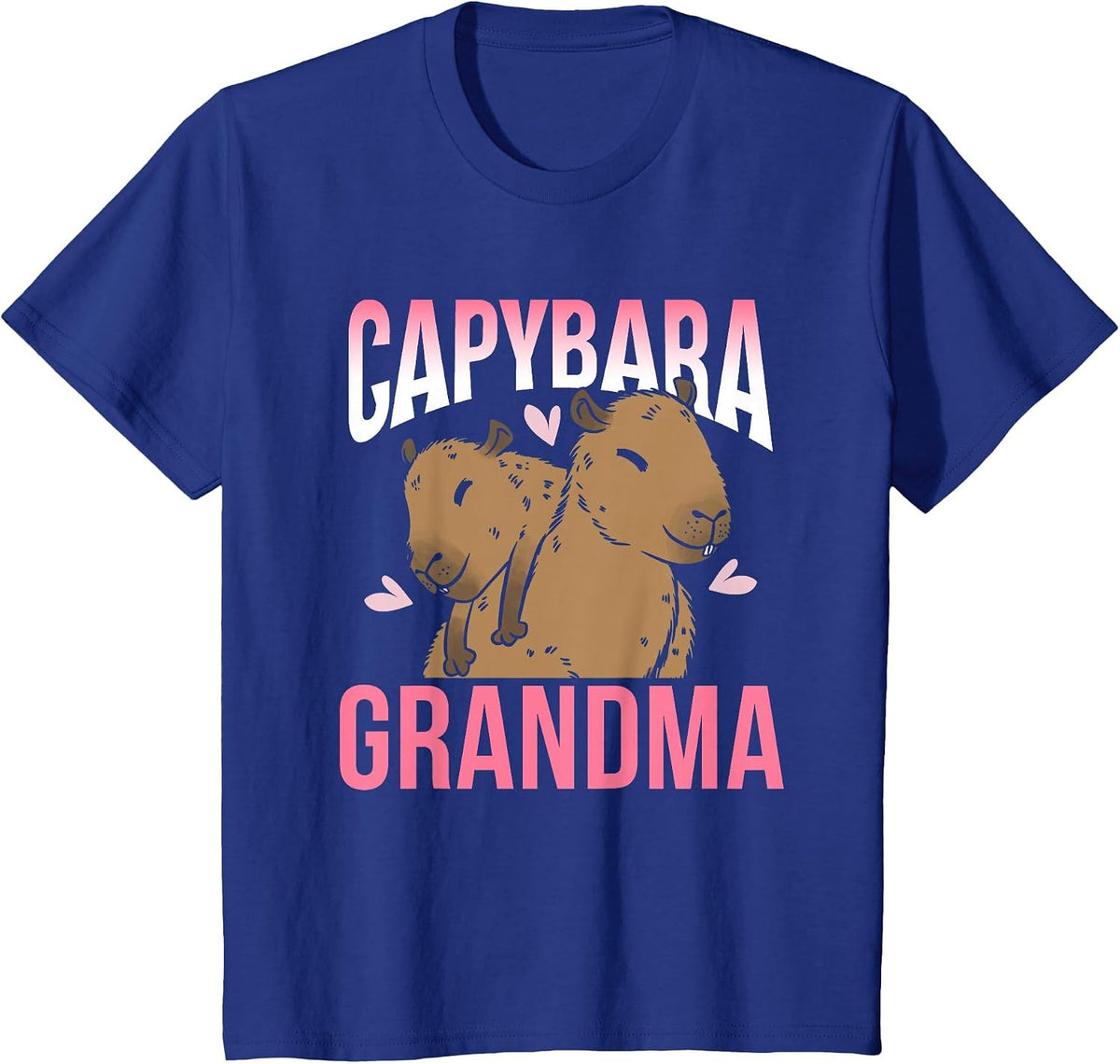 Capybara Grandma Animal Rodent Capybaras Lover Grandmother T-Shirt - Royal Blue