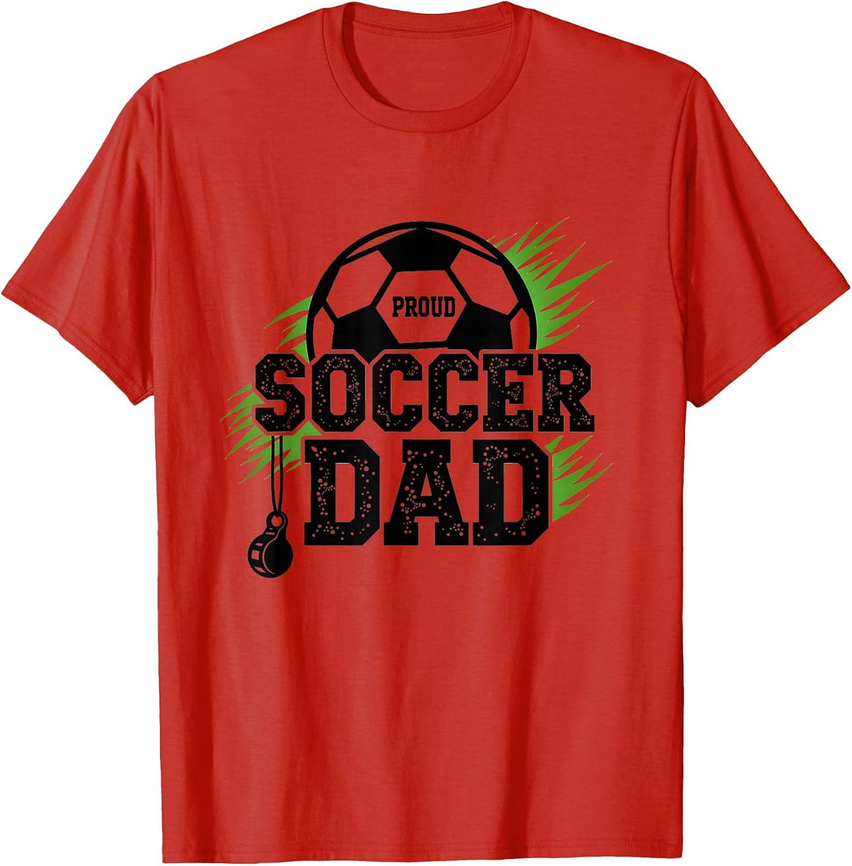 Mademark Dad Life & Fatherhood T-Shirt - Red-proud Soccer Dad Whistle Sports Fan Sideline Champion