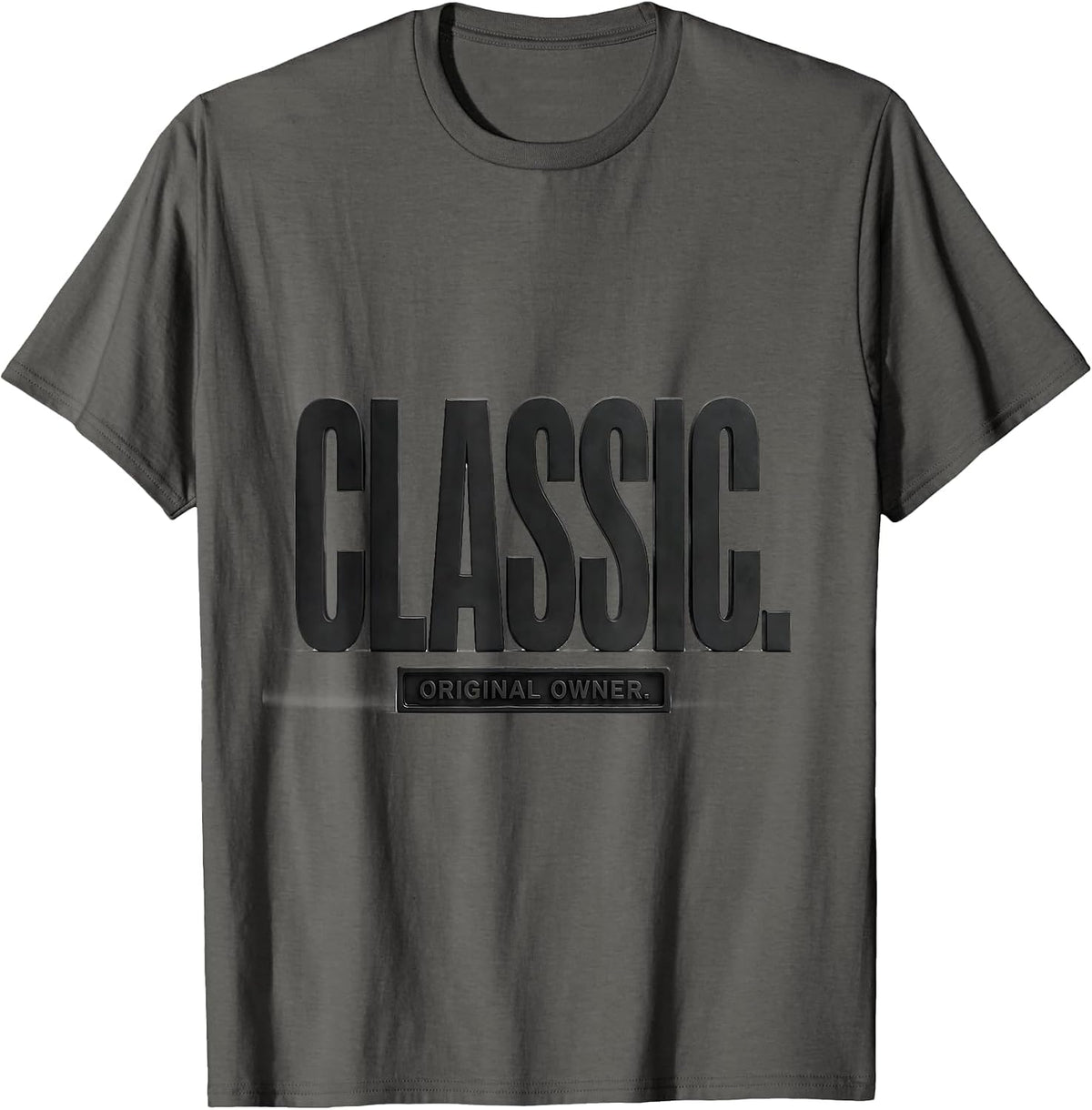 Classic Original Owner Minimalist Funny Car Guy Gift T-Shirt - Asphalt Grey