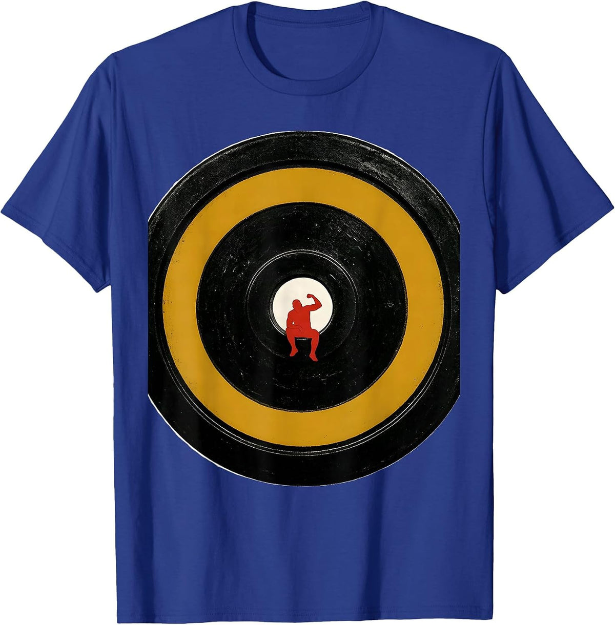 Men's Heavy Plate Lifter Funny Gym Workout Humor T-Shirt - Royal Blue