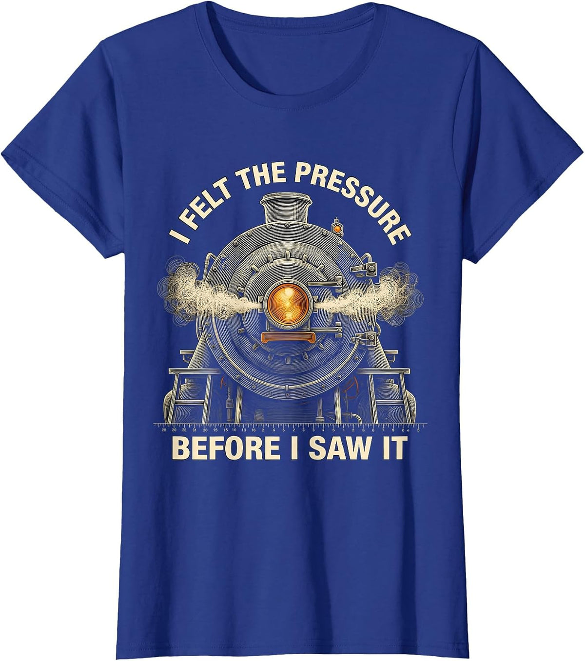Women's I Felt The Pressure Before I Saw It Generative Plotter Steam T-Shirt - Royal Blue
