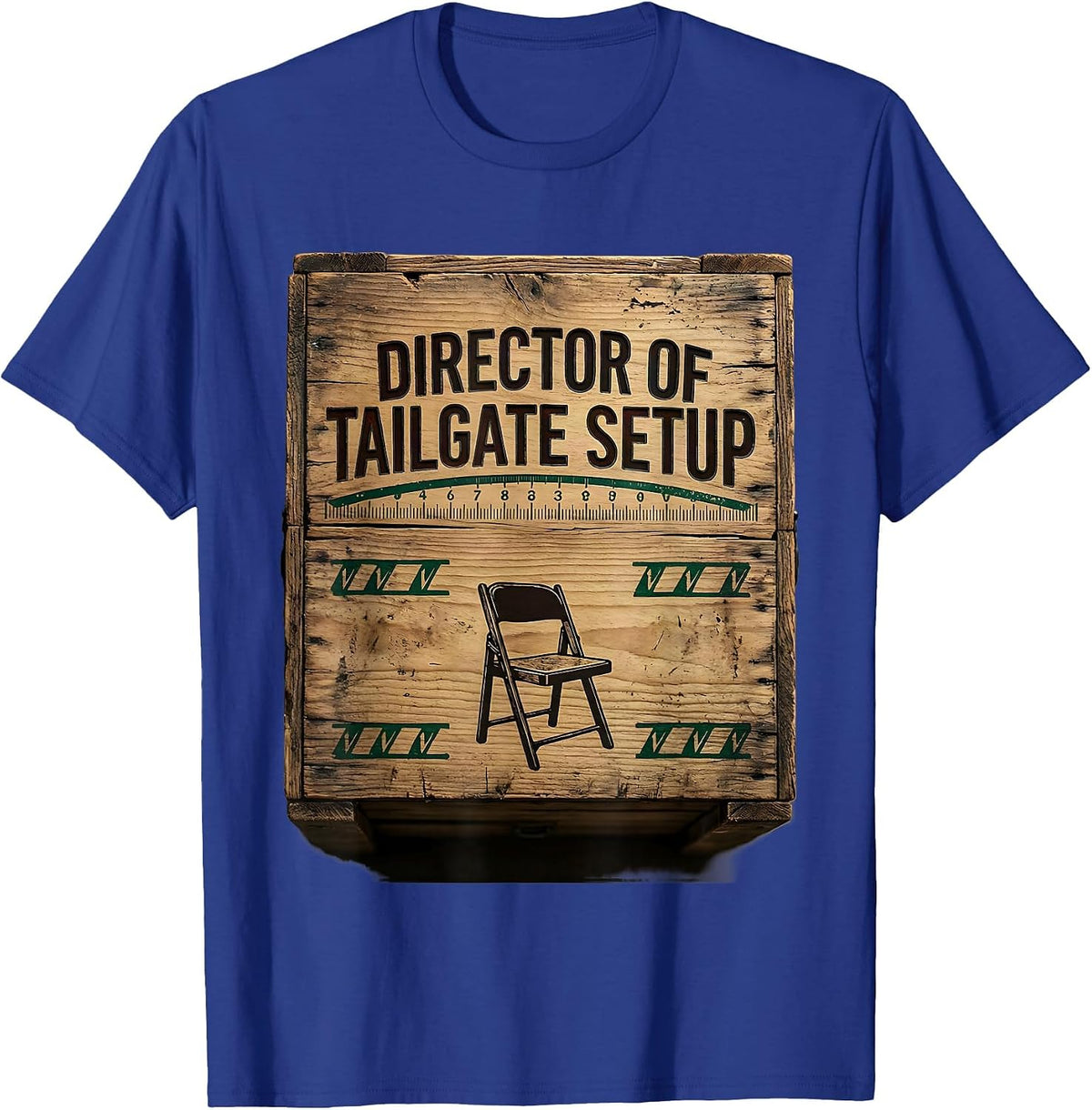 Men's Director Of Tailgate Setup Vintage Marching Band Mom Humor T-Shirt - Royal Blue