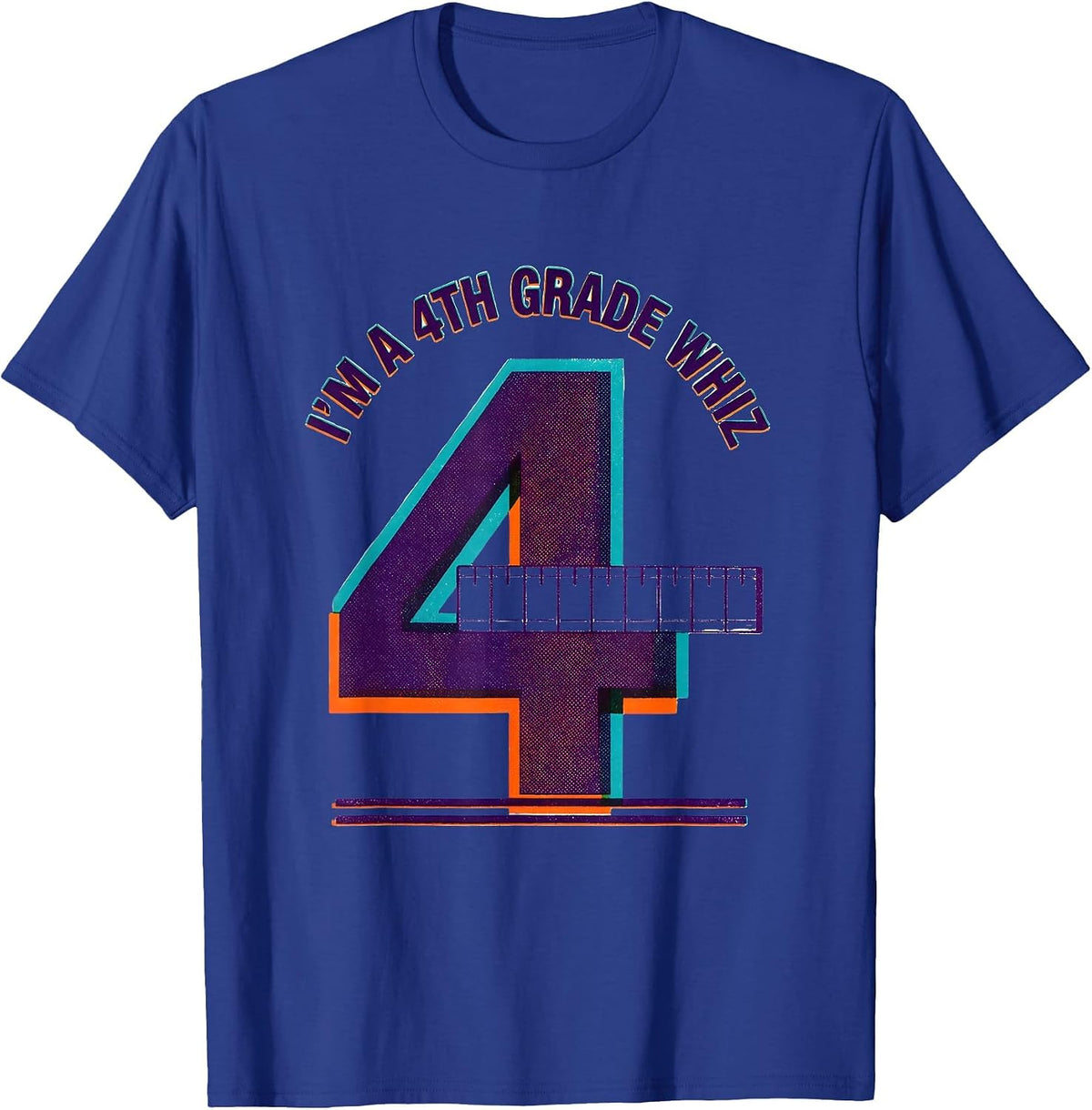 Men's I’m A 4th Grade Whiz Funny Fourth Grade Back To School Kids T-Shirt - Royal Blue