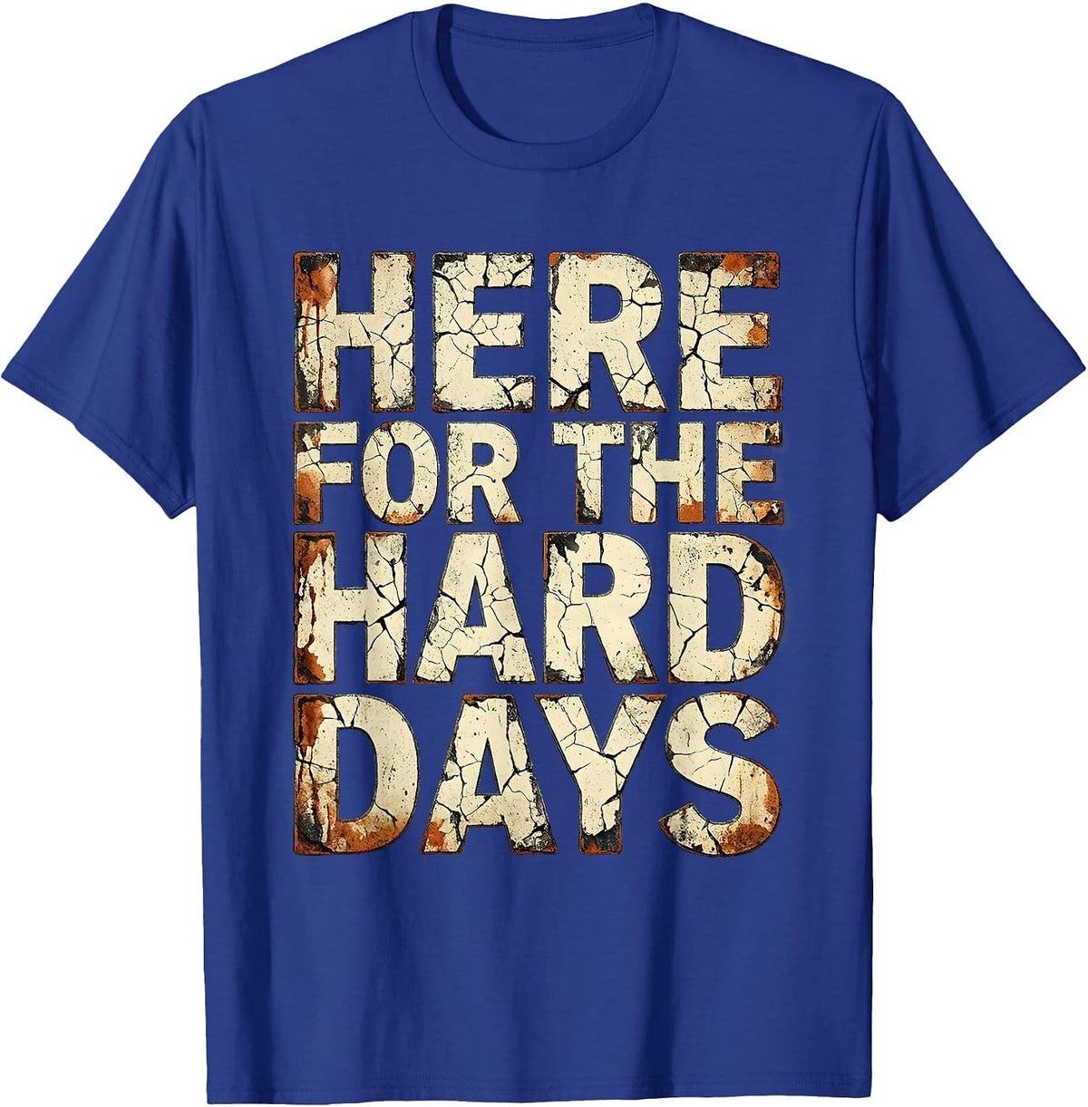 Here for the Hard Days School Counselor Design T-Shirt - Royal Blue
