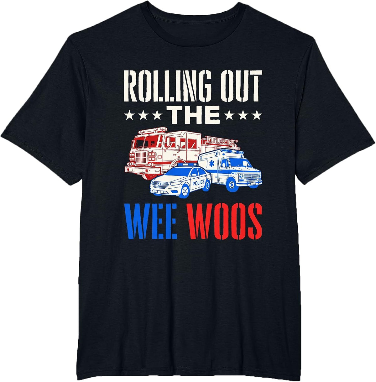 Rolling Out the Wee Woos 911 Dispatcher T-Shirt - Black