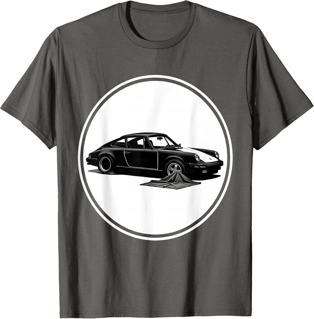 Sealed Classic Coupe Spare Time Car Guy Humor T-Shirt - Asphalt Grey