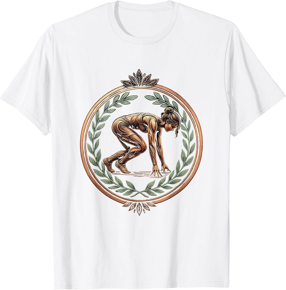 Men's Athlete at the Starting Block Graphic Tee T-Shirt - White