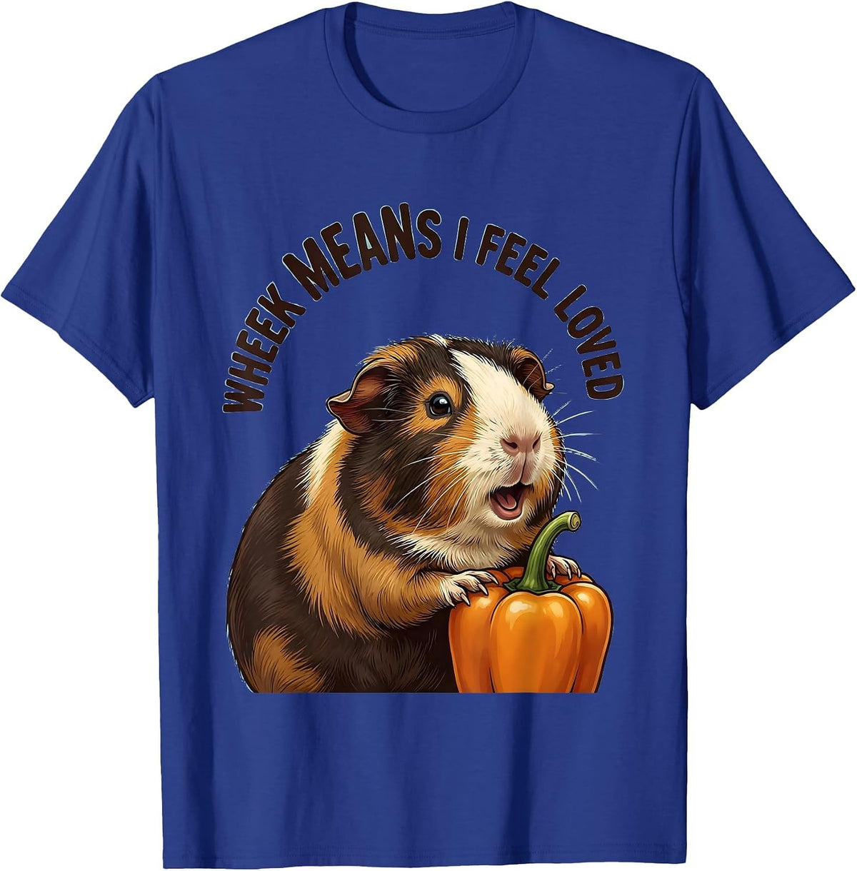 Men's Wheek Means I Feel Loved Funny Guinea Pig Owner Pet Lover T-Shirt - Royal Blue