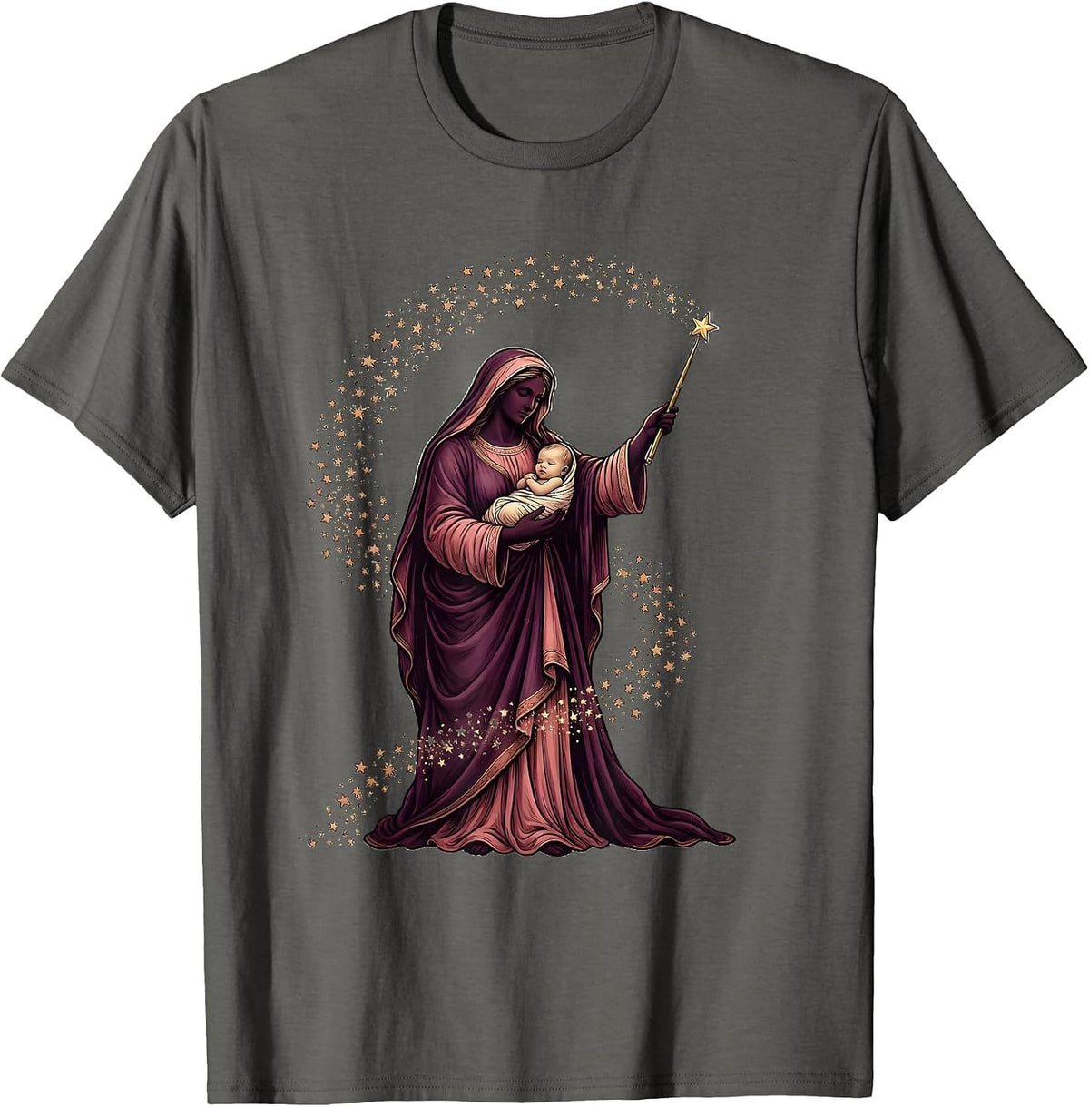 Men's Fairy Godmother Baby Blessing Wand Magic Gift T-Shirt - Asphalt Grey