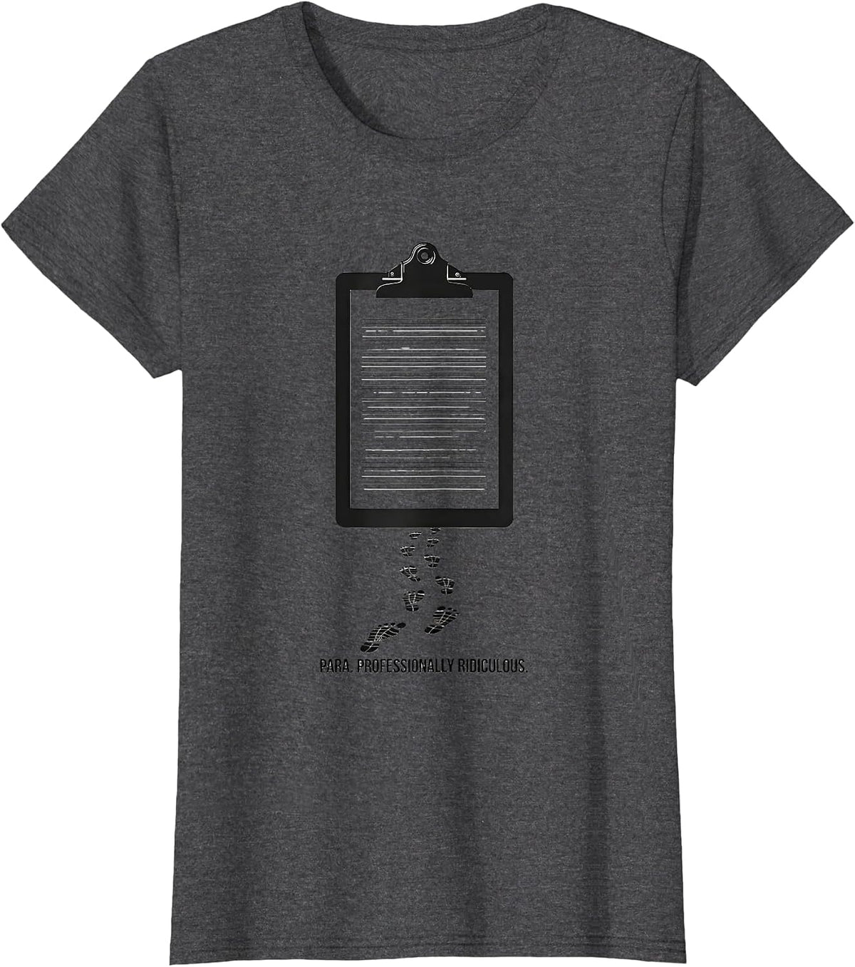 Women's Para Professionally Ridiculous Funny Paraprofessional Goose T-Shirt - Dark Heather Grey