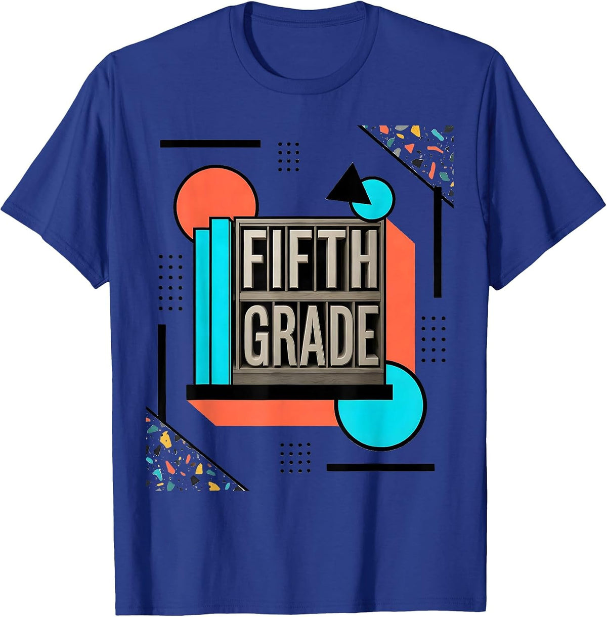 Fifth Grade Retro Teacher Student Back To School T-Shirt - Royal Blue