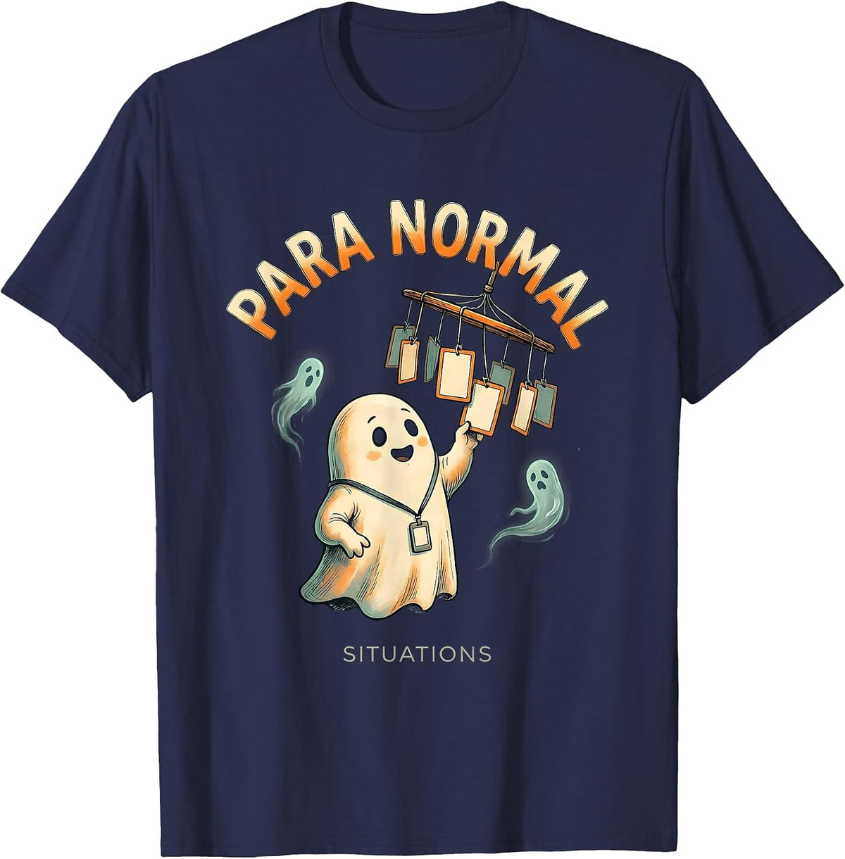 Para Normal Situations Funny Paraprofessional Halloween T-Shirt - Navy Blue