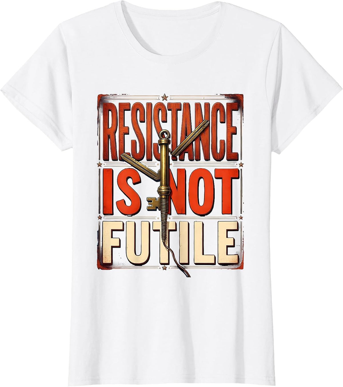 Women's Resistance Is Not Futile Funny Ham Radio Operator Nerdy T-Shirt - White