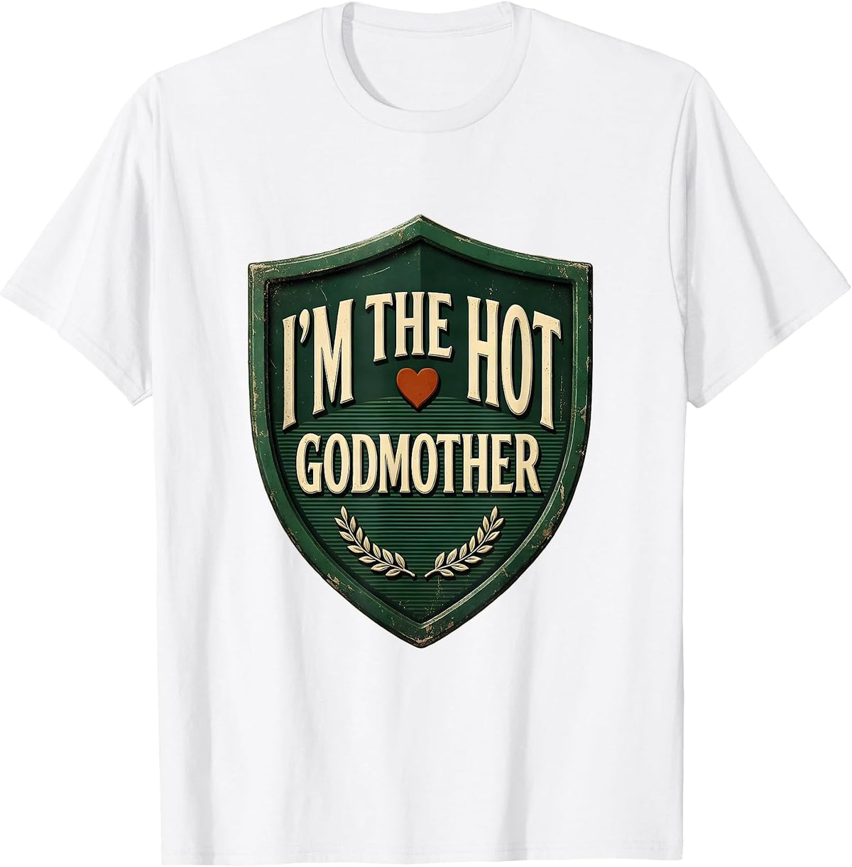 Men's I'm The Hot Godmother Vintage Funny Parent Rebus Joke Gift T-Shirt - White