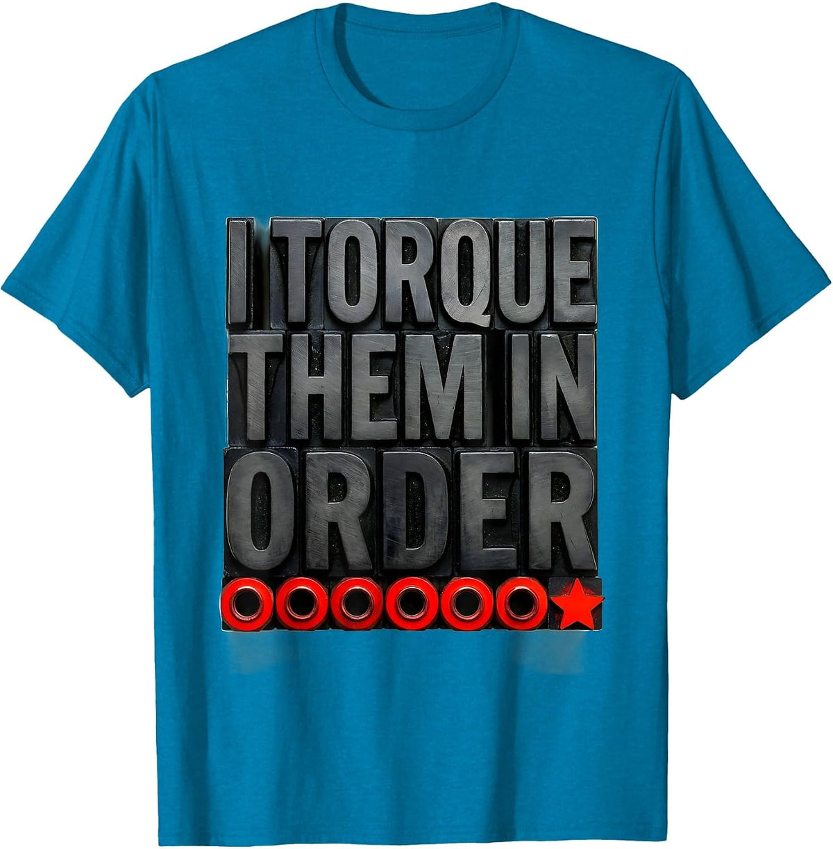 I Torque Them In Order Vintage American Flag Piston Mechanic T-Shirt - Sapphire Blue