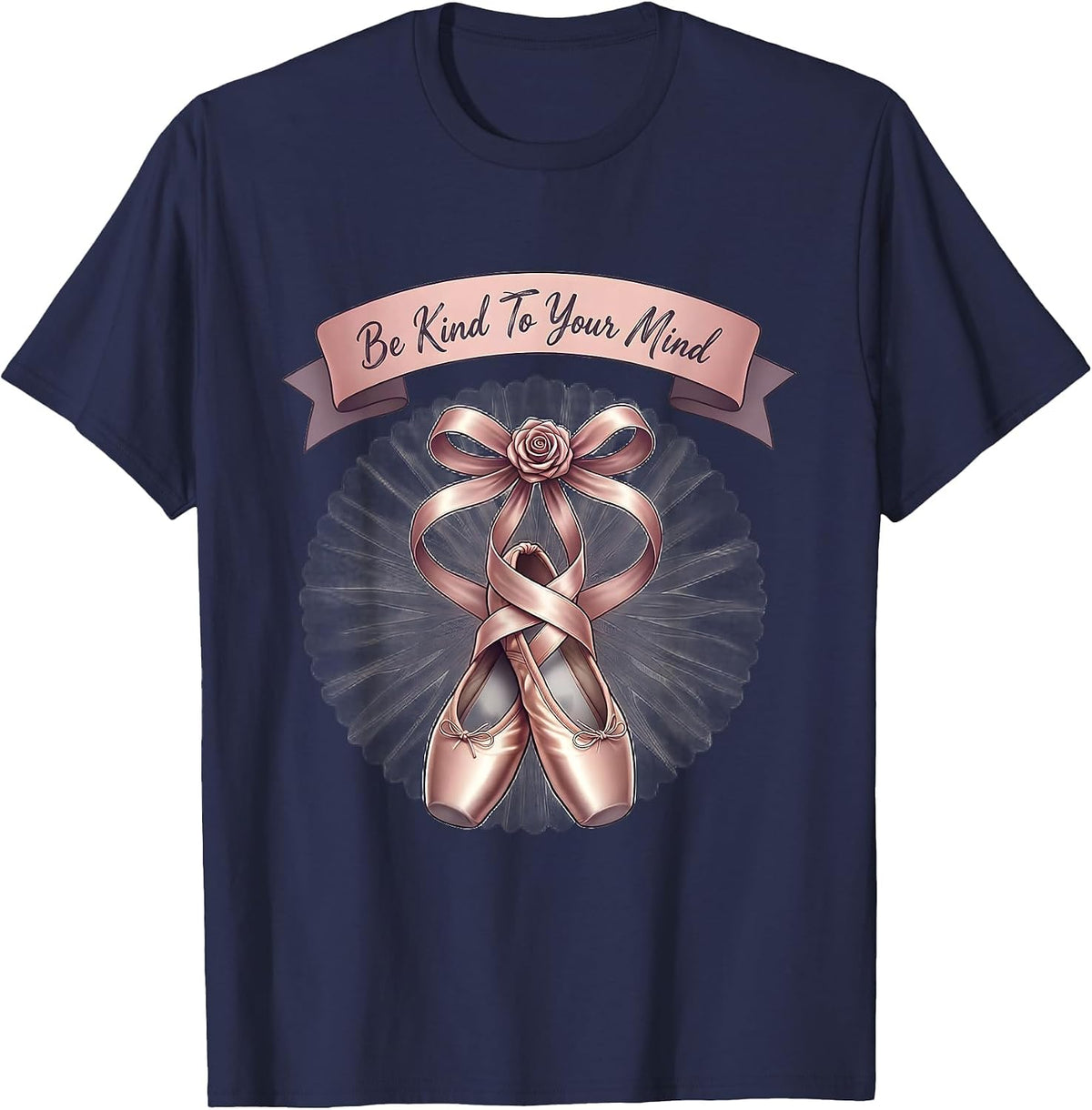 Men's Be Kind to Your Mind Mental Health Awareness Design T-Shirt - Navy Blue