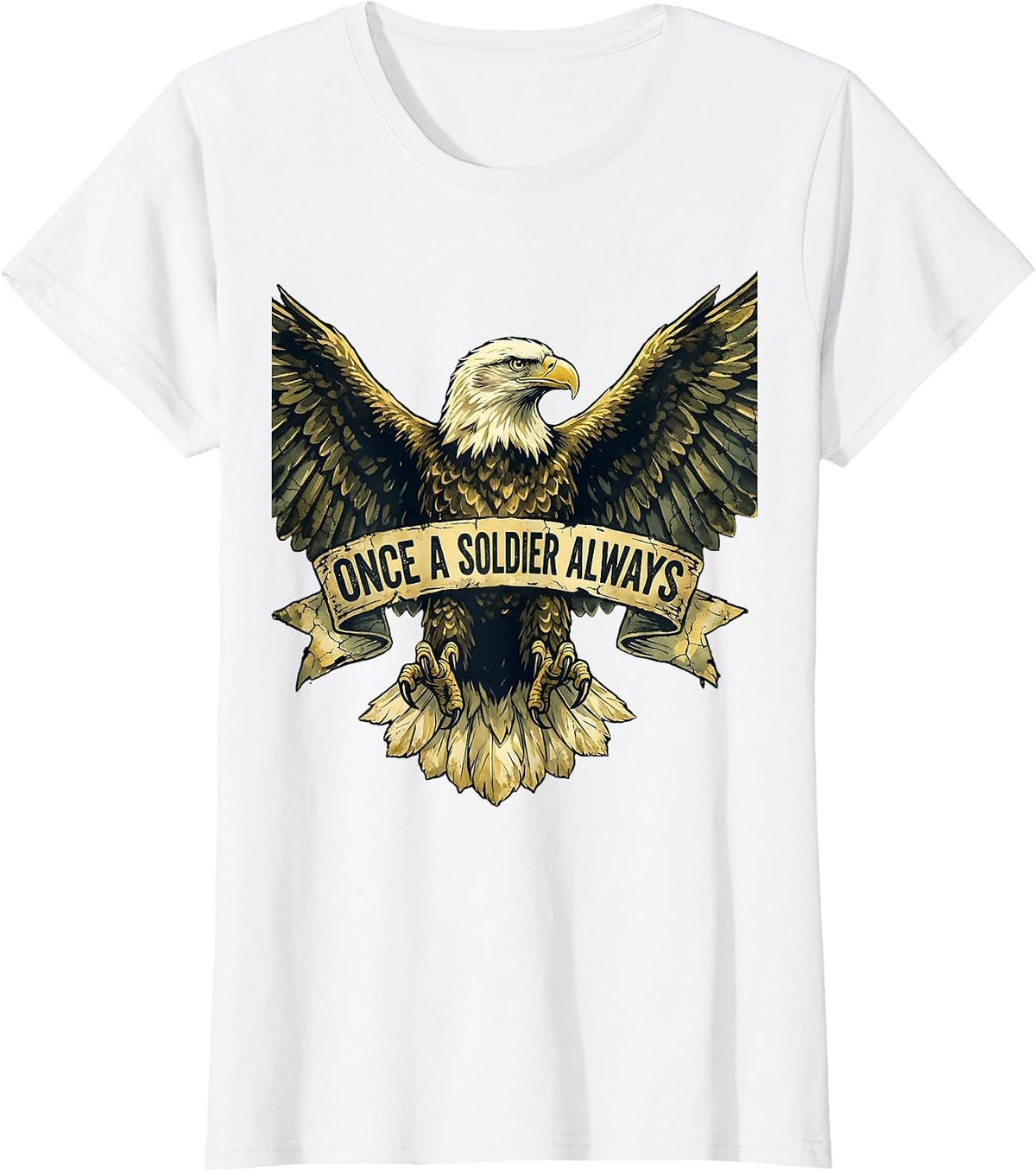 Once a Soldier Always Veteran Pride Design T-Shirt - White