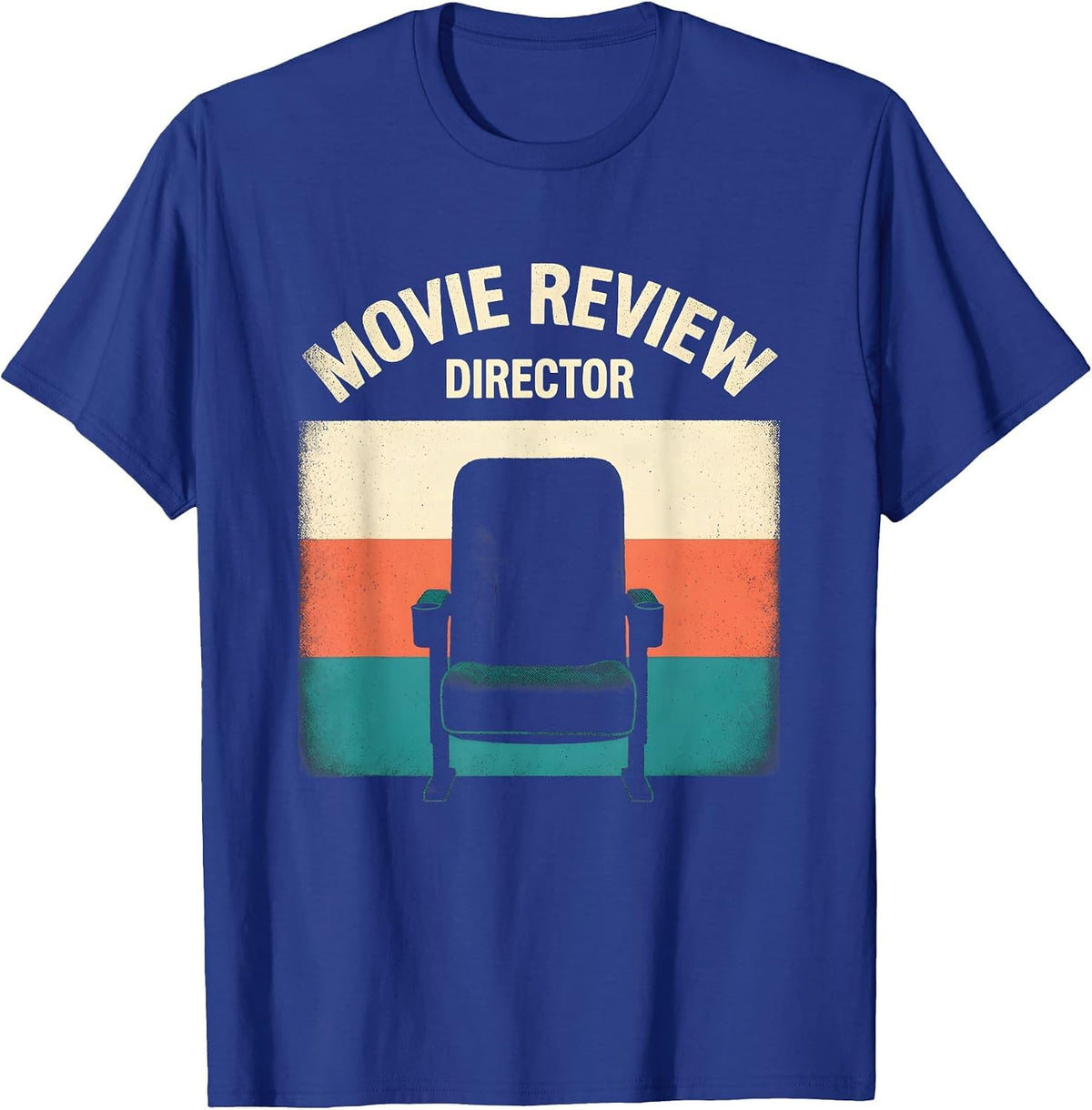 Men's Movie Review Director Retro Vintage Cinema Fan Film Critic T-Shirt - Royal Blue