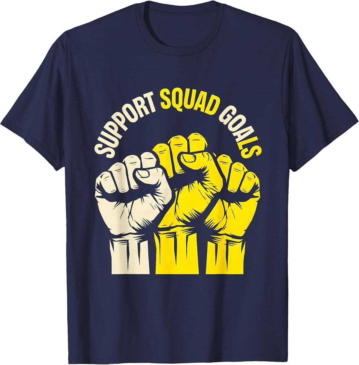 Men's Support Squad Goals Paraprofessional Design T-Shirt - Navy Blue