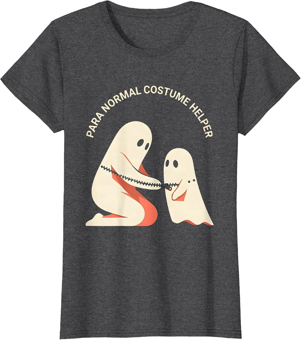 Women's Para Normal Costume Helper Funny Paraprofessional Halloween T-Shirt - Dark Heather Grey