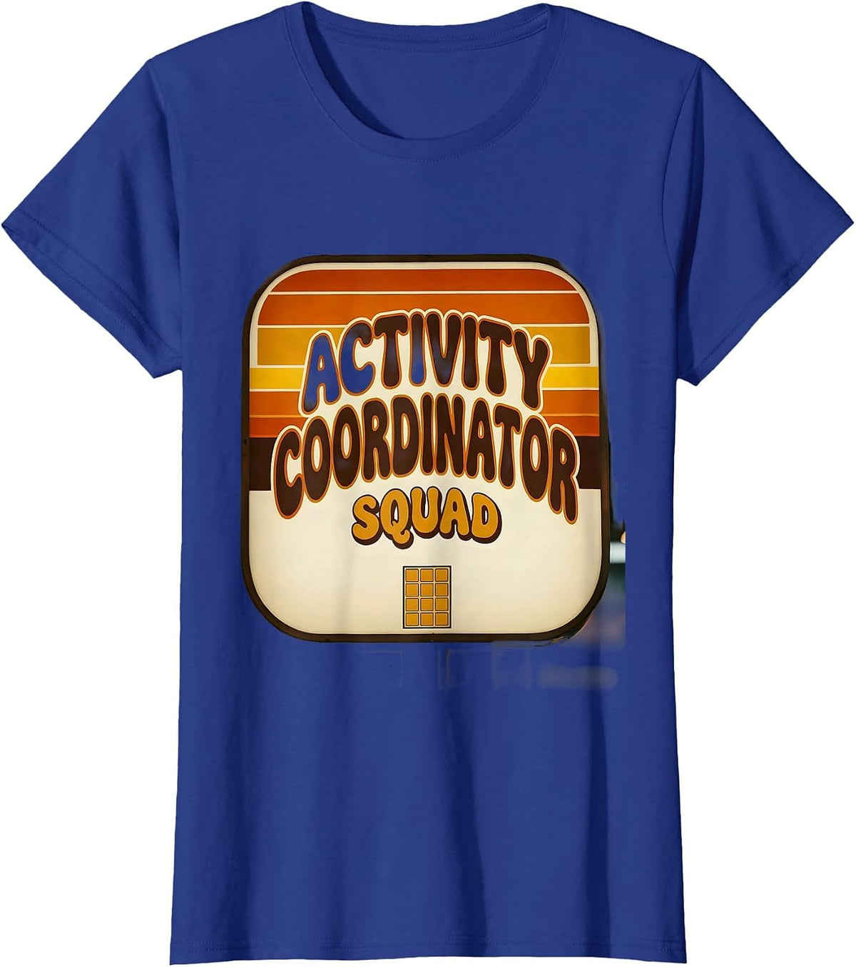 Women's Activity Coordinator Squad Retro 70s Activity Director T-Shirt - Royal Blue