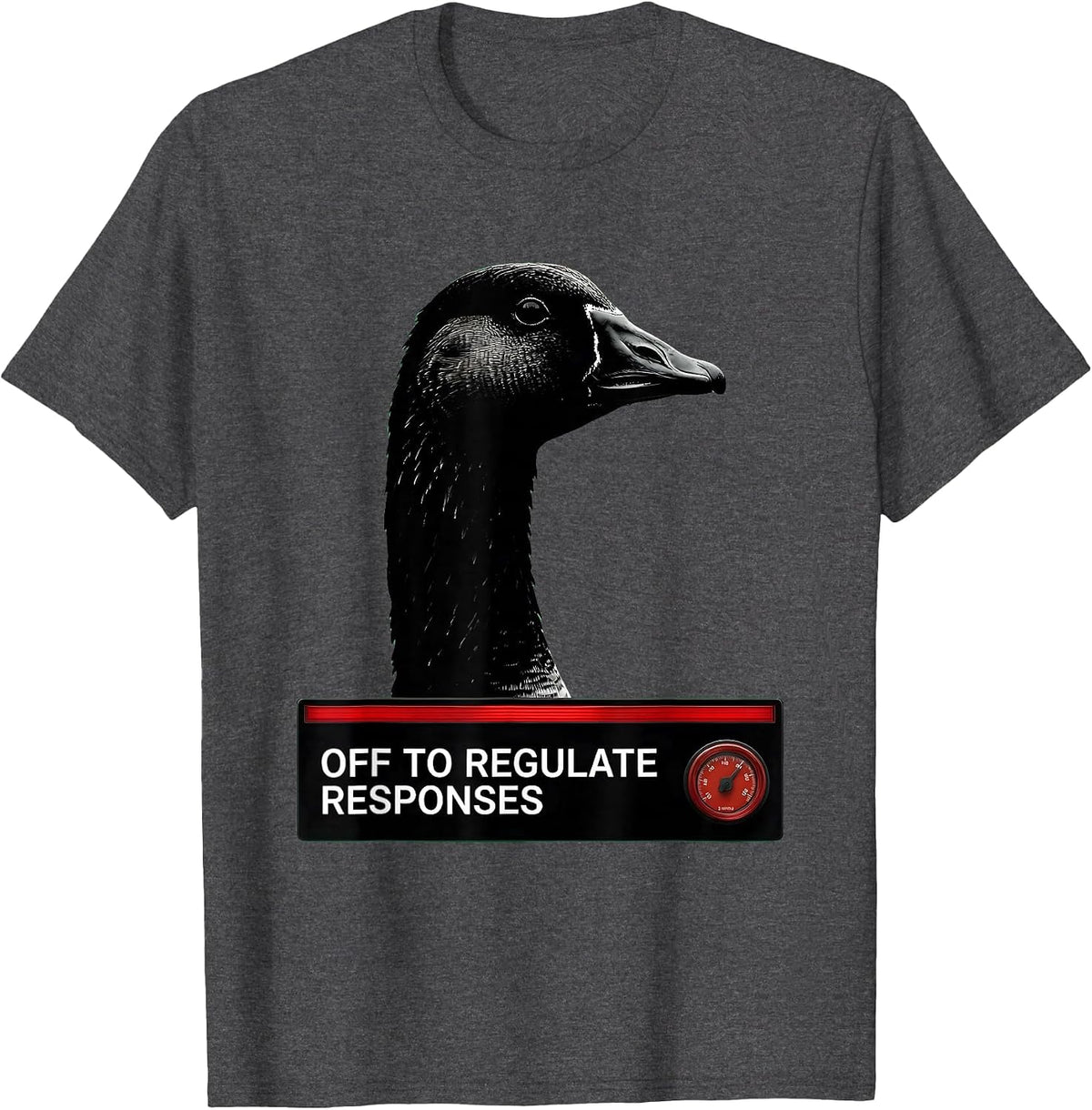 Men's Off To Regulate Responses Funny Mental Health Therapist T-Shirt - Dark Heather Grey