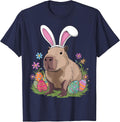 Easter Capybara T-Shirt - Navy Blue