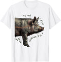 Men's Pig Butcher Cut Diagram Vintage Foodie Gift T-Shirt - White