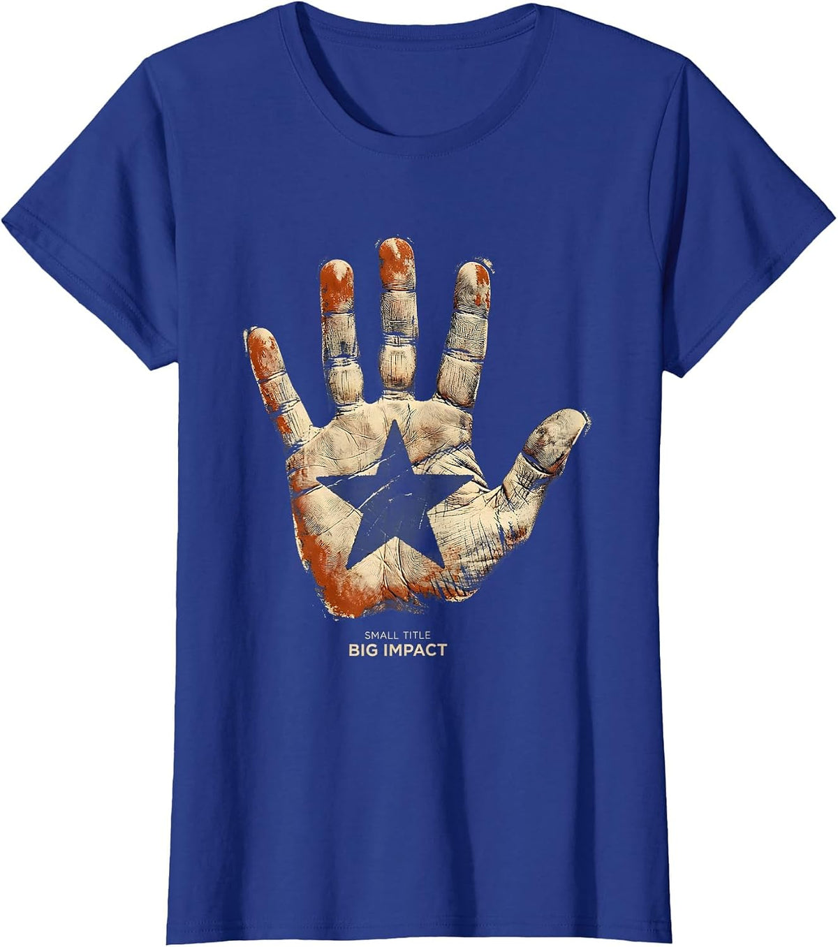 Women's Small Title Big Impact Paraprofessional Design T-Shirt - Royal Blue