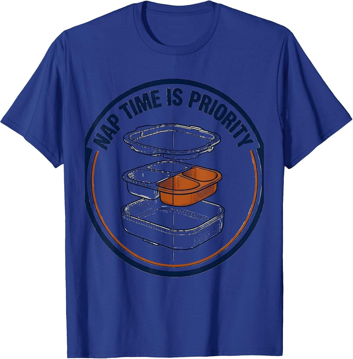 Nap Time Is Priority Funny Daycare Teacher Childcare T-Shirt - Royal Blue