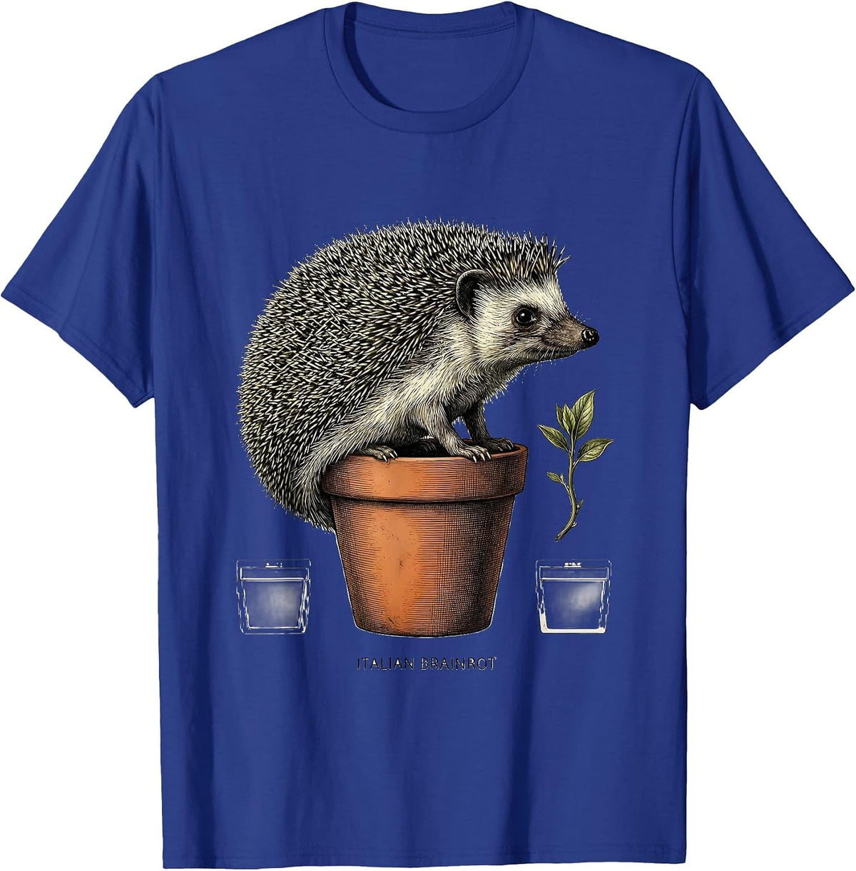 Italian Brainrot Botanical Absurdist Meme Kid Humor T-Shirt - Royal Blue