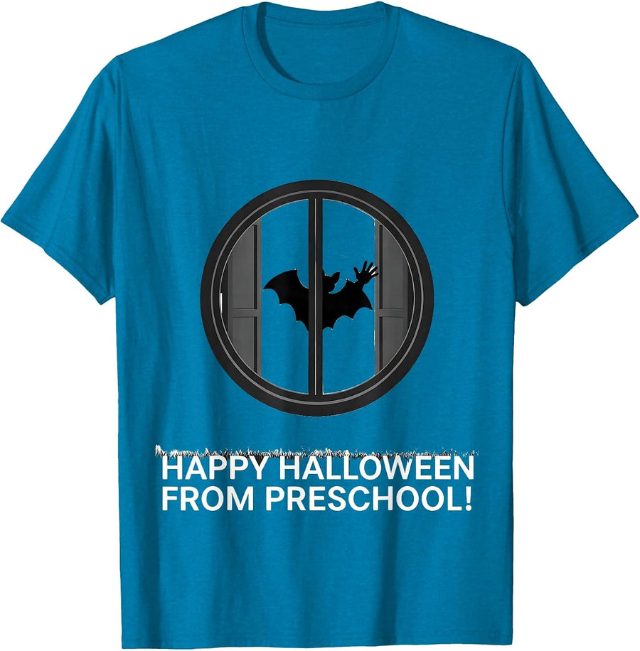 Happy Halloween From Preschool Playful Teacher Halloween T-Shirt - Sapphire Blue