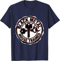Black Metal House Trained Punk Metal Fan Humor T-Shirt - Navy Blue