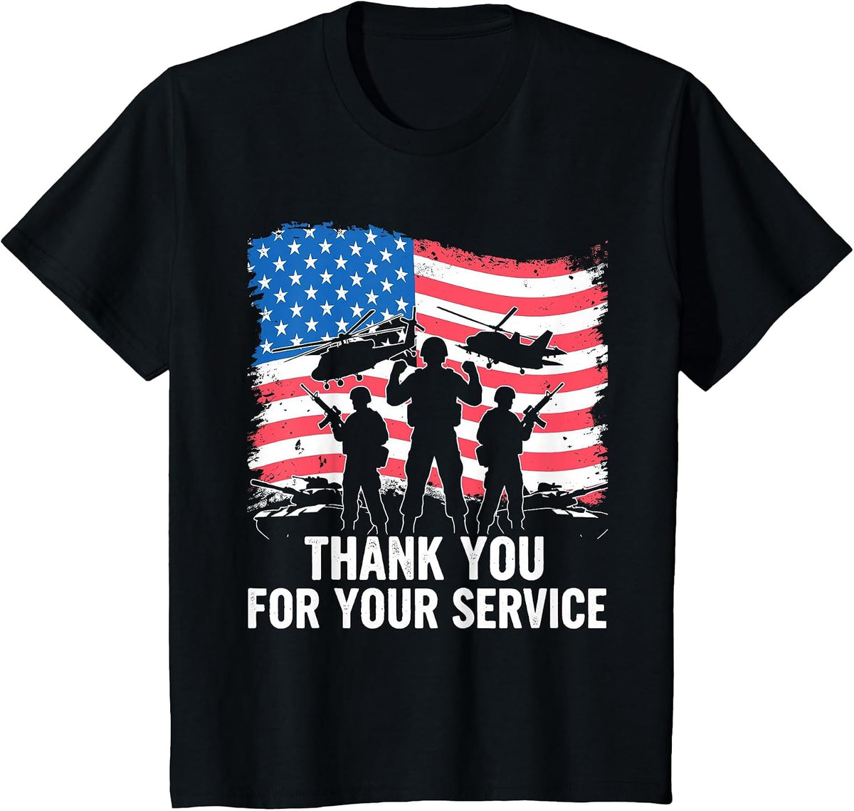 Honoring Army Veterans American Flag Patriotic Men T-Shirt - Black