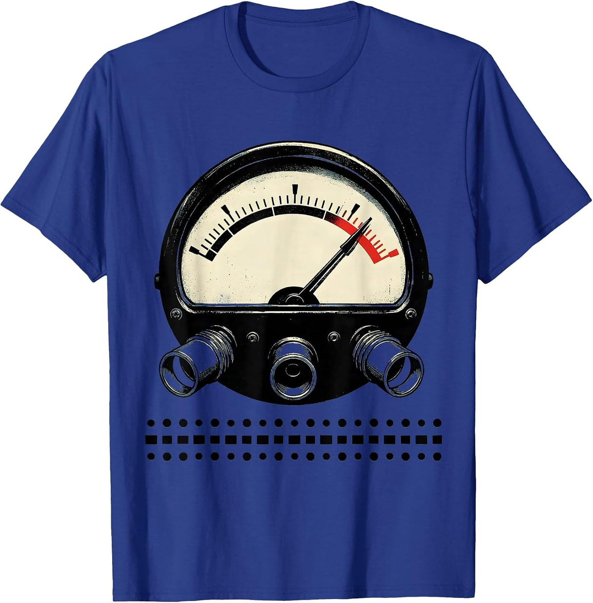 Men's Analog Meter Ham Radio Operator Hobbyist Humor T-Shirt - Royal Blue