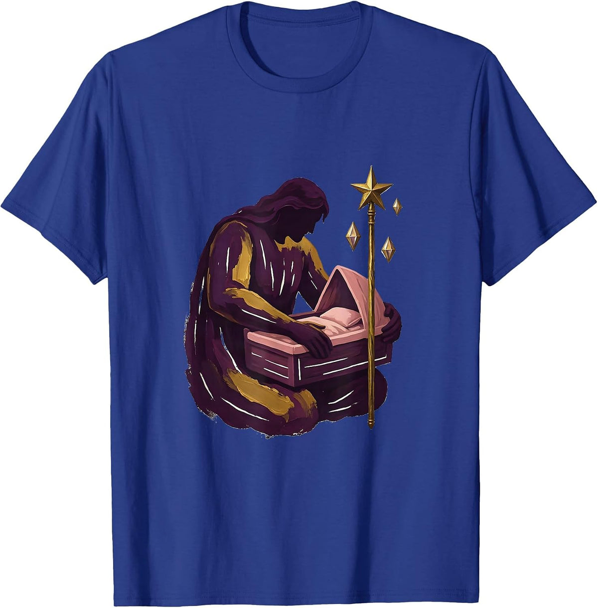 Men's Godmother Silhouette Funny Fairy Gift Baby Shower T-Shirt - Royal Blue