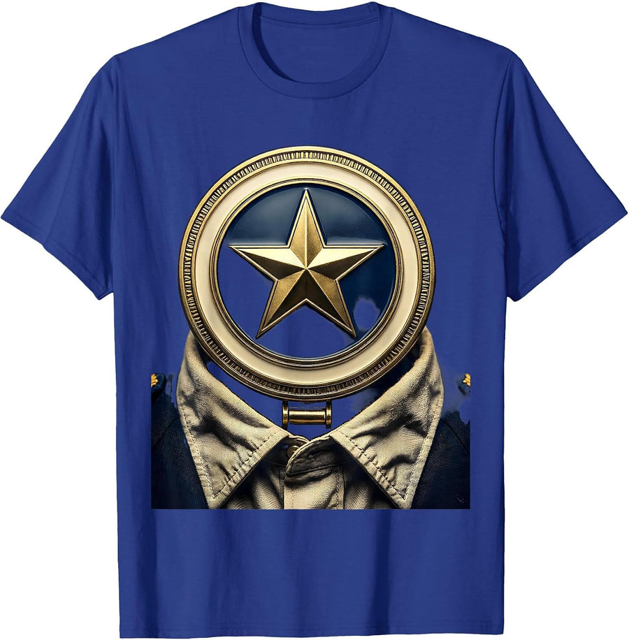 Substitute Teacher Badge Graphic Design T-Shirt - Royal Blue