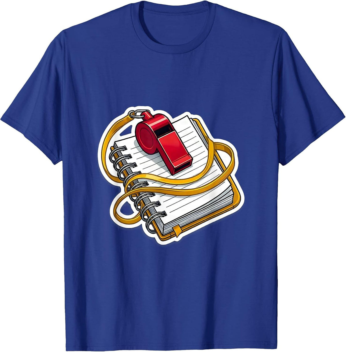 Paraprofessional Whistle Lanyard Notebook Graphic T-Shirt - Royal Blue