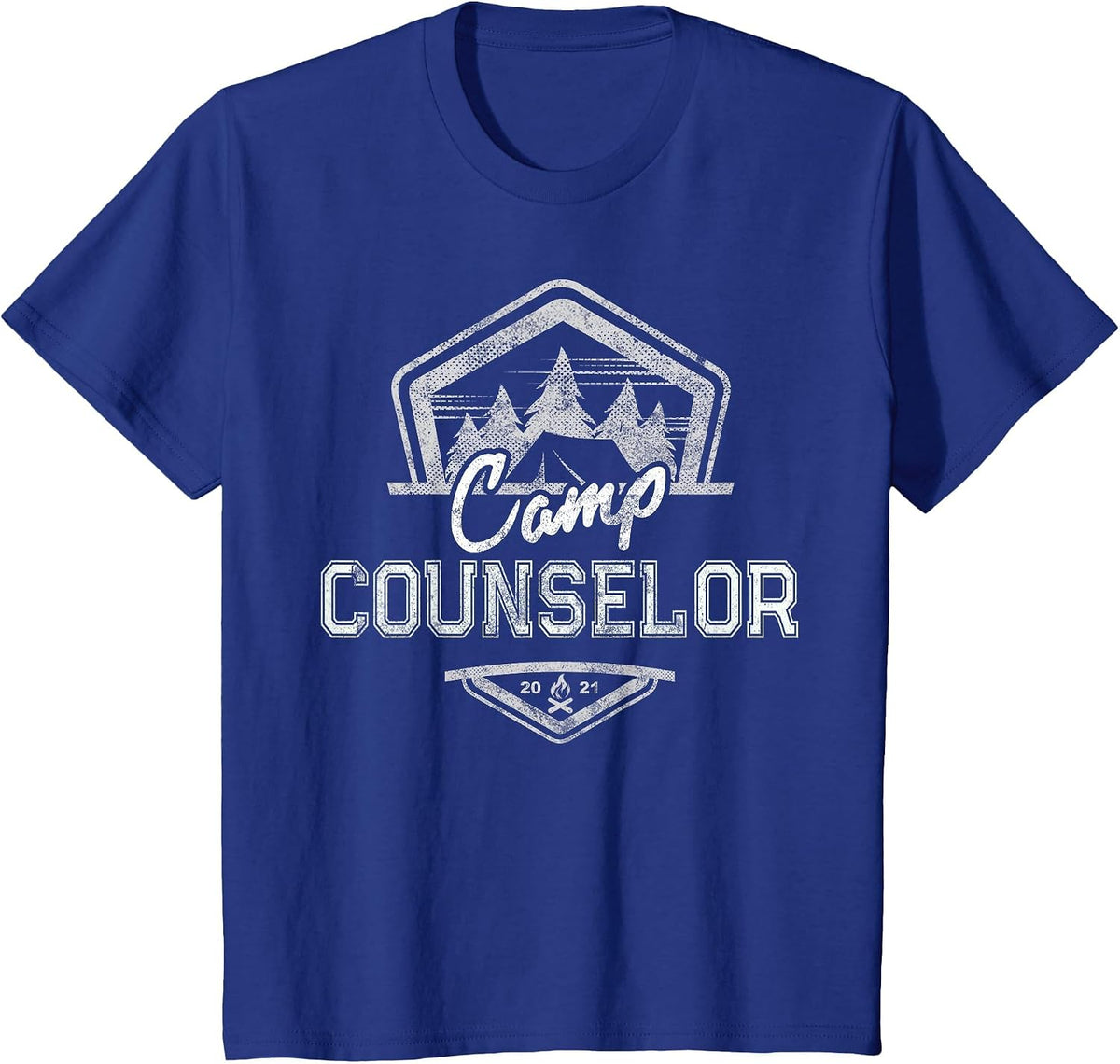 Vintage Camp Counselor Campground Crew Teacher Director Team T-Shirt - Royal Blue