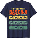 Basenji Mama Dad Funny Stubborn Vintage Tricks Dog T-Shirt - Navy Blue